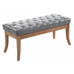 Lavice Ramira, 100 cm, šedá / přírodní dřevo