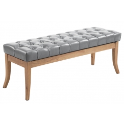 Lavice Ramira, 120 cm, textil, šedá / bílá