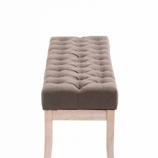 Lavice Ramira, 150 cm, béžová / přírodní dřevo - 3