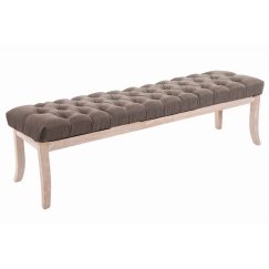 Lavice Ramira, 150 cm, béžová / přírodní dřevo