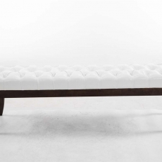 Lavice Ramira, 150 cm, bílá / tmavě hnědá - 2