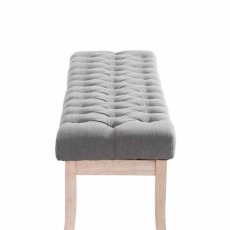 Lavice Ramira, 150 cm, šedá / přírodní dřevo - 3