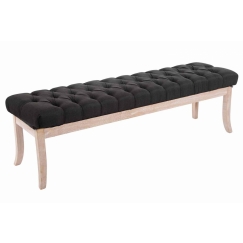 Lavice Ramira, 150 cm, tmavě šedá / přírodní dřevo