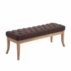 Lavice s dřevěnou podnoží Farao, 120 cm, světlá podnož - 5