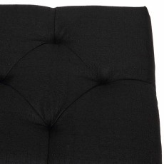 Lavice s úložným prostorem Chloe, textil, černá - 4