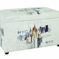 Lavice s úložným prostorem New York, 42 cm, krémová - 1