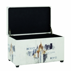 Lavice s úložným prostorem New York, 42 cm, krémová - 2