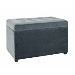 Lavice s úložným prostorem Rubby, 42 cm, šedá