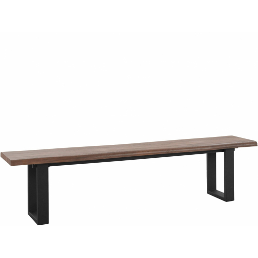 Lavice Sinc, 200 cm, hnědá / černá - 1