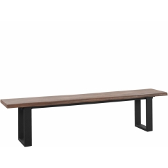 Lavice Sinc, 200 cm, hnědá / černá