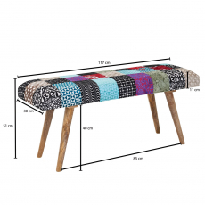 Lavice Yola, 117 cm, vícebarevná - 4