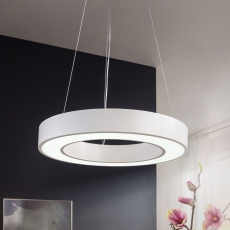 LED závesné svietidlo Circle, 60 cm, biela - 1