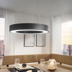 LED závesné svietidlo Circle, 60 cm, čierna - 3