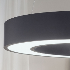LED závesné svietidlo Circle, 60 cm, čierna - 4