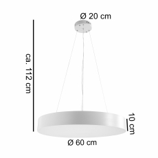 LED závesné svietidlo Round, 60 cm, biela - 2