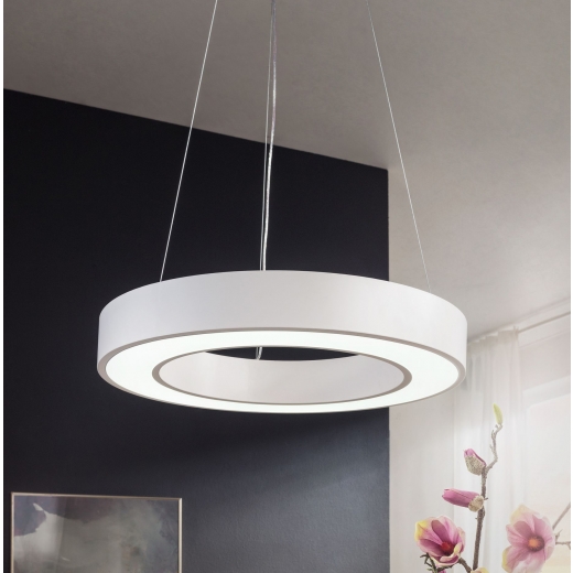 LED závěsné svítidlo Circle, 60 cm, bílá - 1