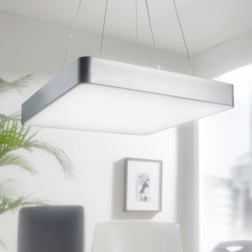 LED závěsné svítidlo Square, 60 cm, stříbrná - 1