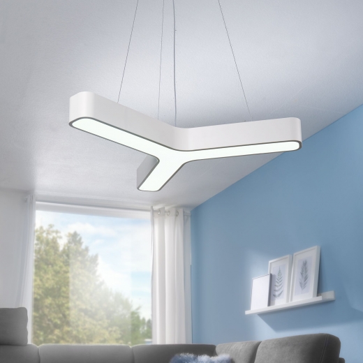 LED závěsné svítidlo Y-form, 107 cm, bílá - 1