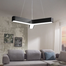 LED závěsné svítidlo Y-form, 107 cm, černá - 1