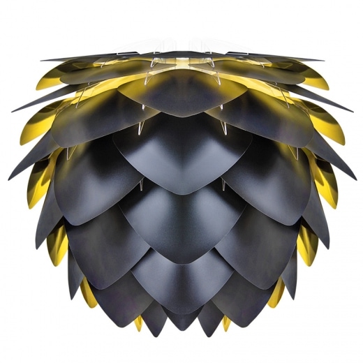 Svietidlo / luster závesný VITA Silvia, čierna/zlatá - 1