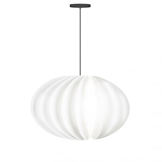 Svietidlo / luster závesný VITA Disca, biela - 1