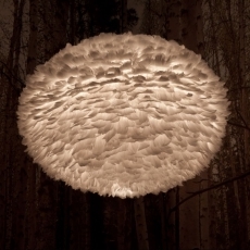 Svietidlo / luster závesný z husieho peria VITA Eos XXL, biela - 3