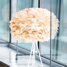 Svítidlo / lustr závěsný z husího peří VITA Eos, světle hnědá - 5