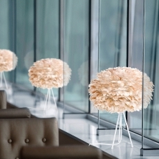 Svítidlo / lustr závěsný z husího peří VITA Eos, světle hnědá - 6