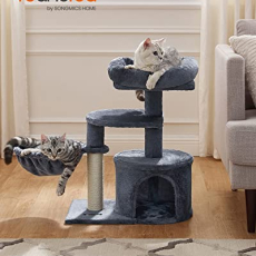 Mačací strom Elke, 68 cm, šedá - 2