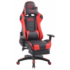 Masážne herné kreslo Turbo, čierna / červená