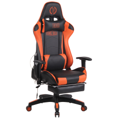 Masážne herné kreslo Turbo, čierna / oranžová