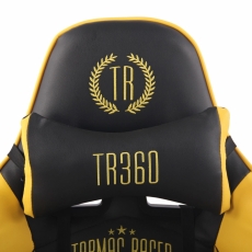Masážní herní křeslo Turbo, černá / žlutá - 6