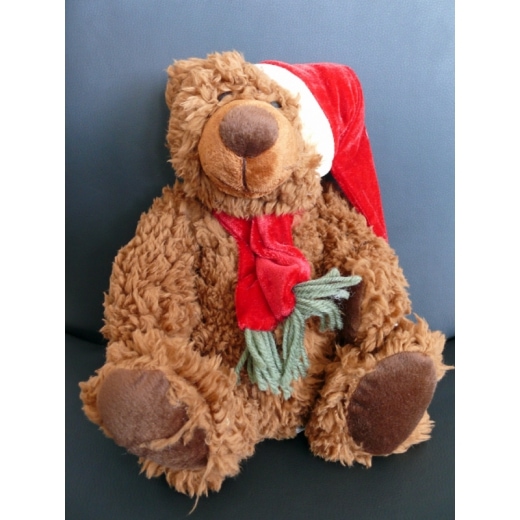 Medvedík Teddy s vianočnou čiapočkou - 1