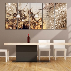 Moderní obraz Jantarová příroda, 150x70 cm - 2