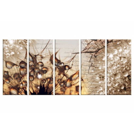 Moderní obraz Jantarová příroda, 200x90 cm - 1