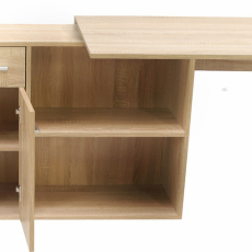 Modulární pracovní stůl Diego, 123,5 cm, dub sonoma - 9