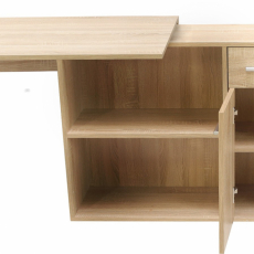 Modulární pracovní stůl Diego, 123,5 cm, dub sonoma - 12