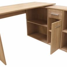 Modulárny pracovný stôl Diego, 123,5 cm, dub sonoma - 2