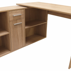 Modulárny pracovný stôl Diego, 123,5 cm, dub sonoma - 4