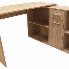 Modulárny pracovný stôl Diego, 123,5 cm, dub sonoma - 5