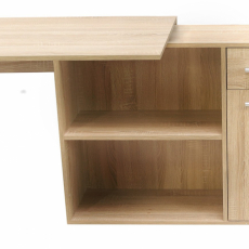 Modulárny pracovný stôl Diego, 123,5 cm, dub sonoma - 11