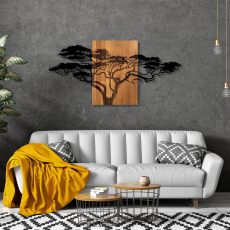 Nástěnná dekorace Acacia, 144 cm, hnědá - 2