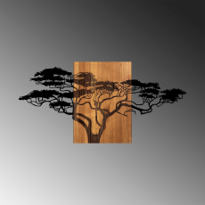 Nástěnná dekorace Acacia, 144 cm, hnědá - 5