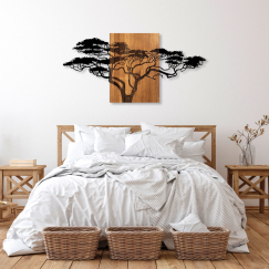 Nástěnná dekorace Acacia, 144 cm, hnědá