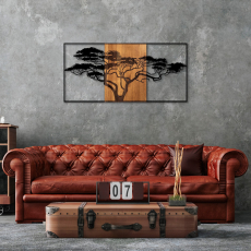 Nástěnná dekorace Acacia, 147 cm, hnědá - 2