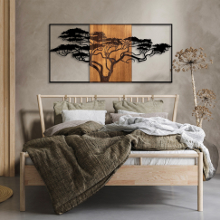 Nástěnná dekorace Acacia, 147 cm, hnědá