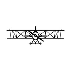Nástěnná dekorace Airplane, 70 cm, černá - 2
