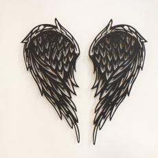 Nástěnná dekorace Angel Wings, 70 cm, černá - 2