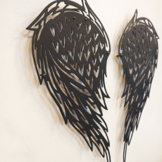 Nástěnná dekorace Angel Wings, 70 cm, černá - 3