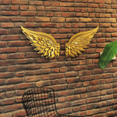 Nástěnná dekorace Angel Wings, 70 cm, zlatá - 2